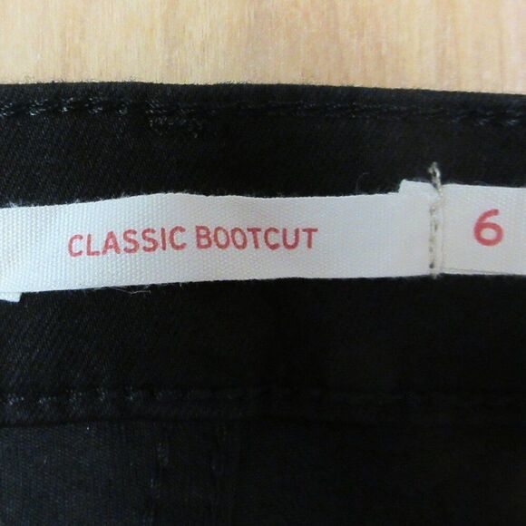LEVI'S Classic Bootcut Jeans Womens 6 (28x32) Mid Rise Black Stretch Denim 3 NWT - Picture 6 of 15